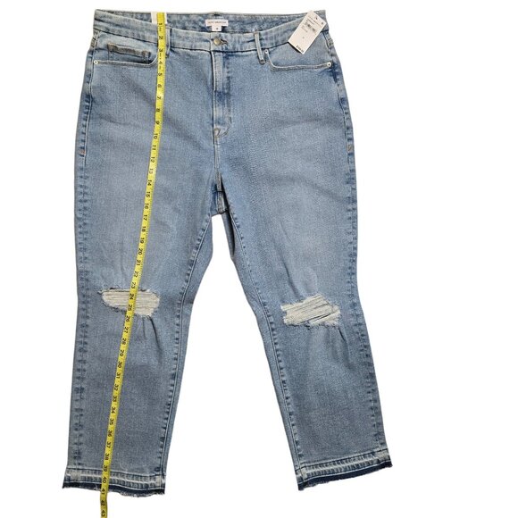 Good American Light‎ Wash Distressed Jeans Size 16 New With Tags! - Picture 8 of 8